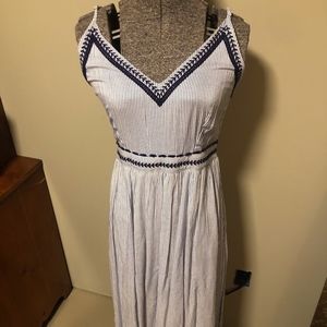 Blue Striped Maxi Dress